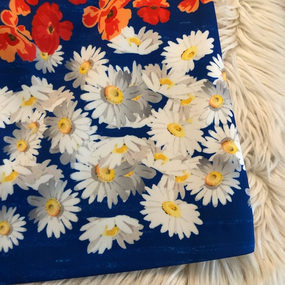 Plenty By Tracy Reese Jane Realistic Floral Daisy Poppies Prints Sheath Dress SP - Picture 7 of 12